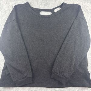 Stitch Fix Kaileigh Long Sleeve Tunic Top Black Sparkles Open Back Women's Large